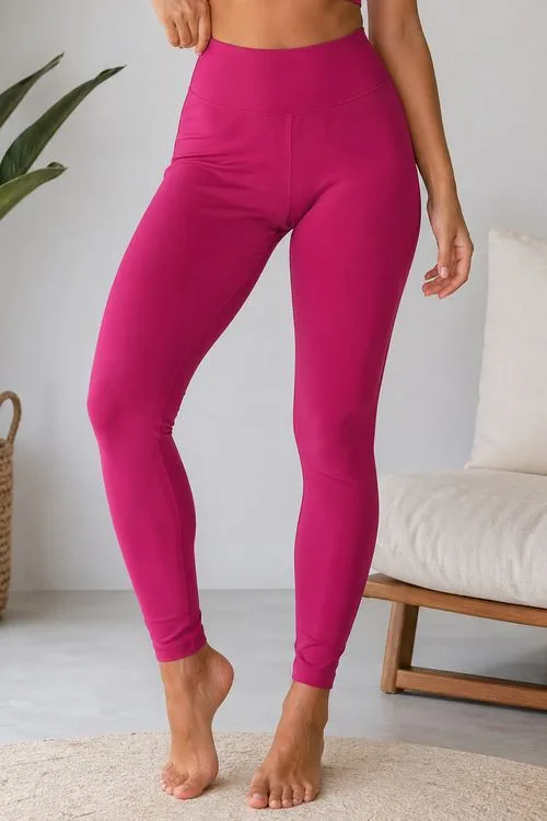 Calça Legging Fitness Poliamida Polo Wear Pink