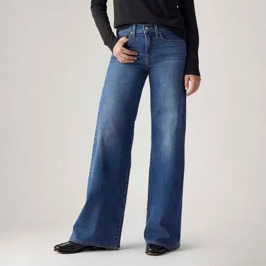 Calça Jeans Levi's® 318® Wideleg Lavagem Escura