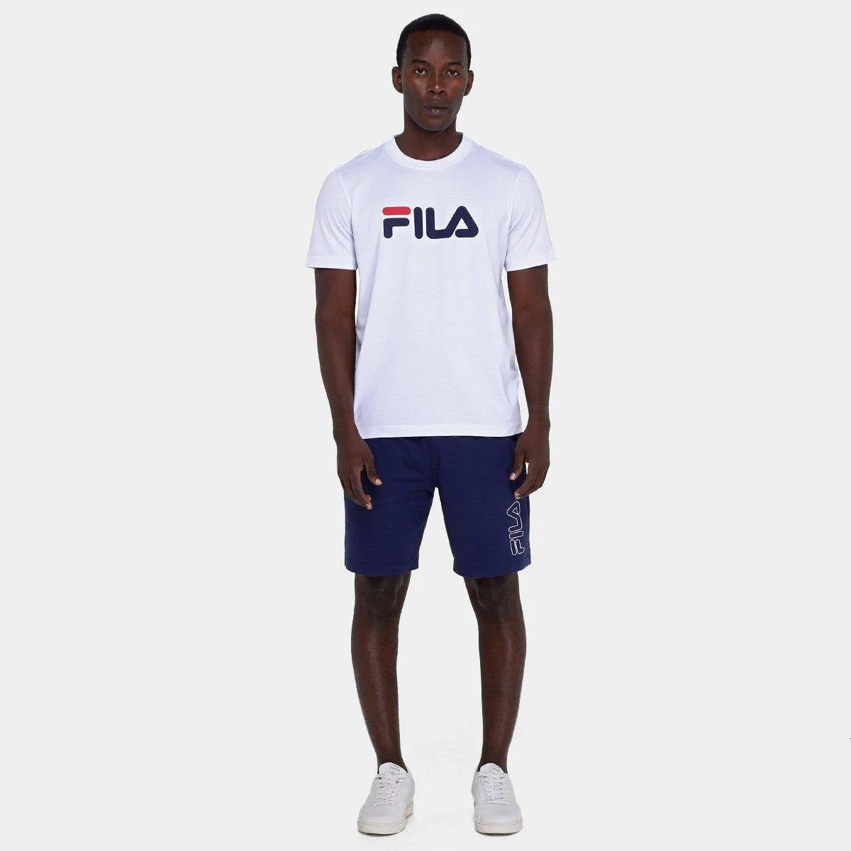 Camiseta Fila Letter Masculina - Branco