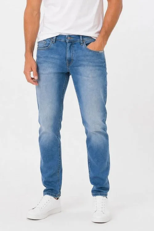Calça Jeans Regular Básica Sofisticada Polo Wear Jeans Médio