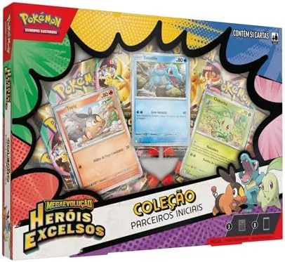 Cartas Pokémon Box Coleção Parceiros Iniciais 51 Cards Copag