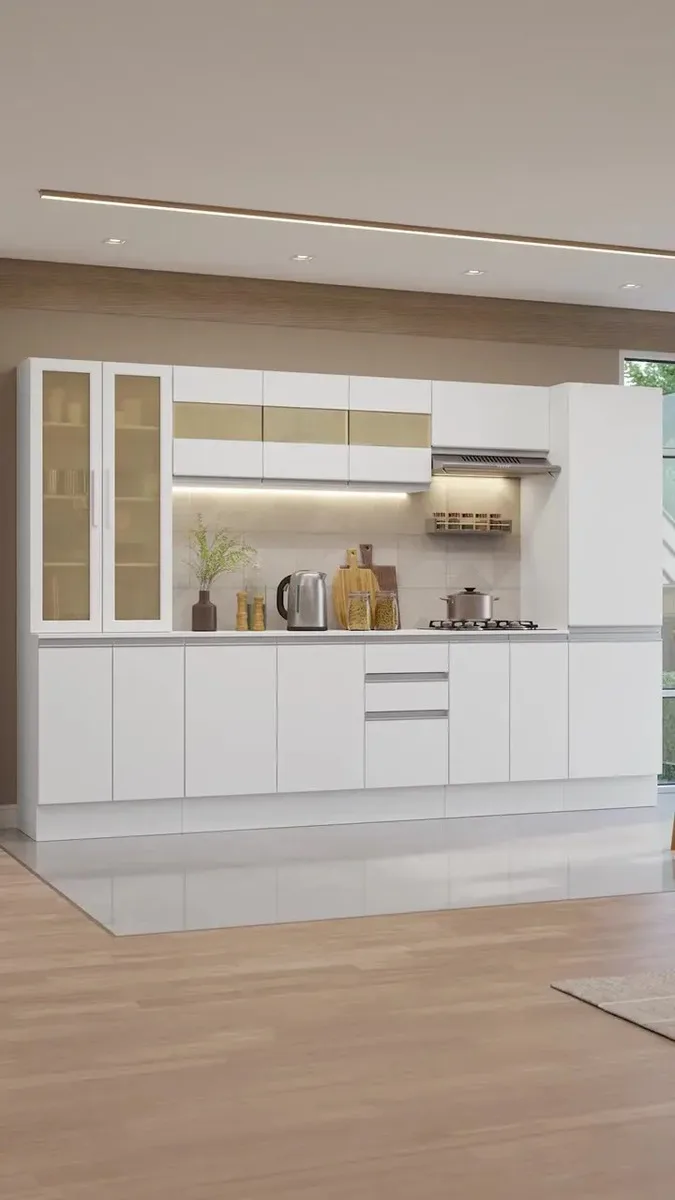Torre Quente Armário de Cozinha Para 2 Fornos 100% Mdf Branco Smart Madesa G267500909