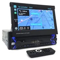 Central Multimídia Tela Retrátil Corsa Classic 2007 2008 2009 2010 2011 Bluetooth Espelhamento Celular USB