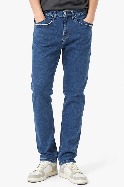 Calça Jeans Slim Básica Leve Polo Wear Jeans Médio