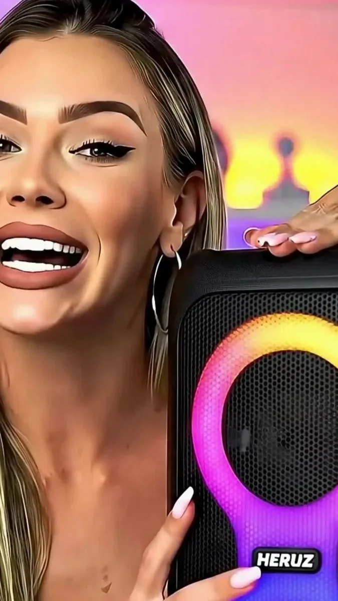 Caixa de Som Bluetooth Caixinha Grande 2 Altos Falantes 10w-hz 5.0 Boombox Com Radio Fm E Entrada Usb Pendrive