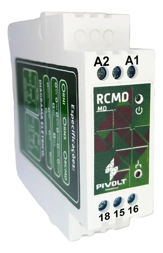 Relé De Comando À Distância ( Rcmd ) Din 35mm Pivolt 380v