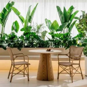 Cadeira Bistro Tohiti Rattan Bahali 53x58x92cm