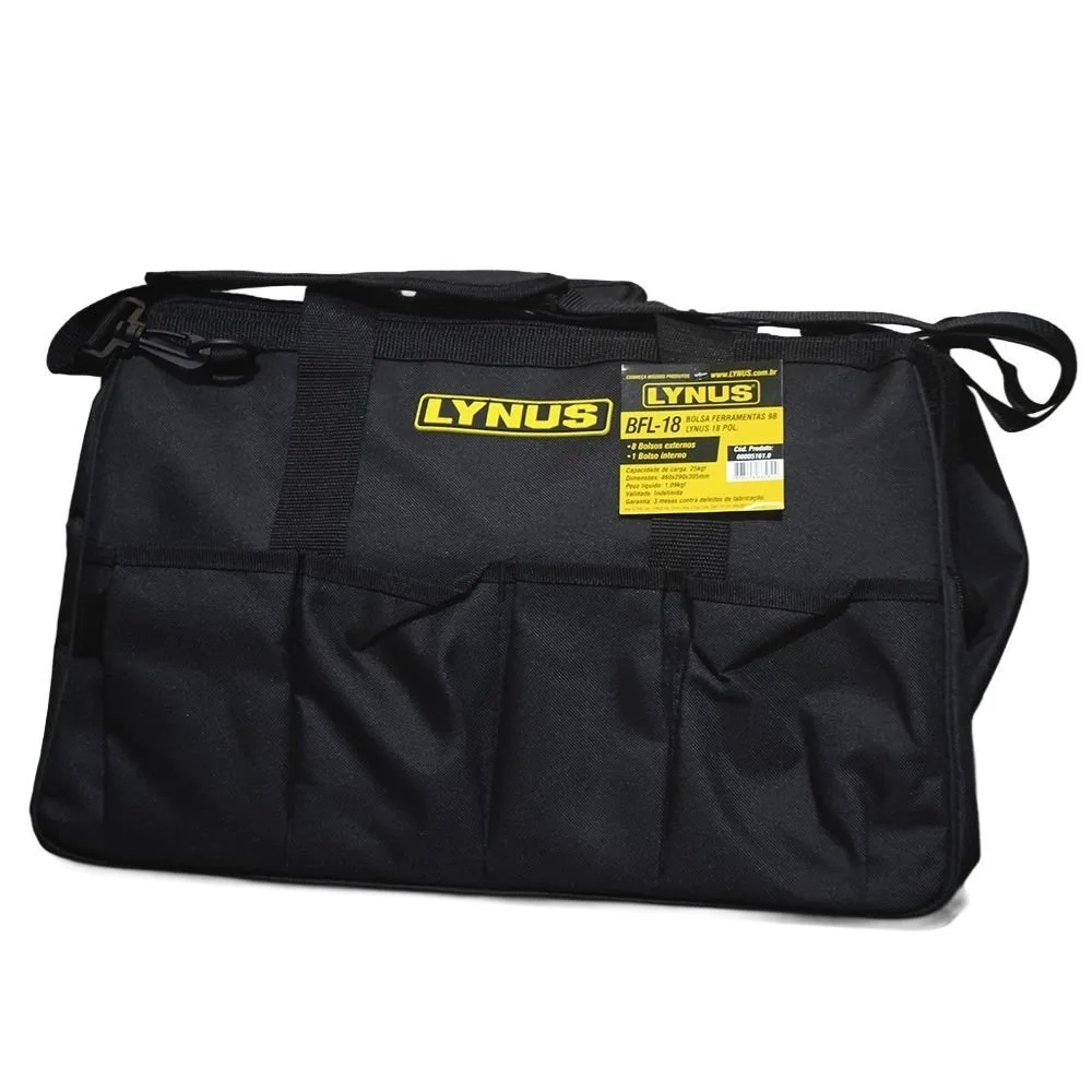 Bolsa para Ferramentas 18 Pol 9 Bolsos 460x290x305mm BFL-18 LYNUS-5161