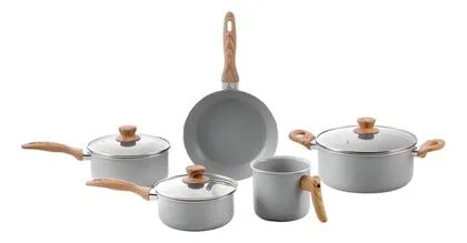 Conjunto De Panelas 5 Peças Gris Ceramic Life Easy