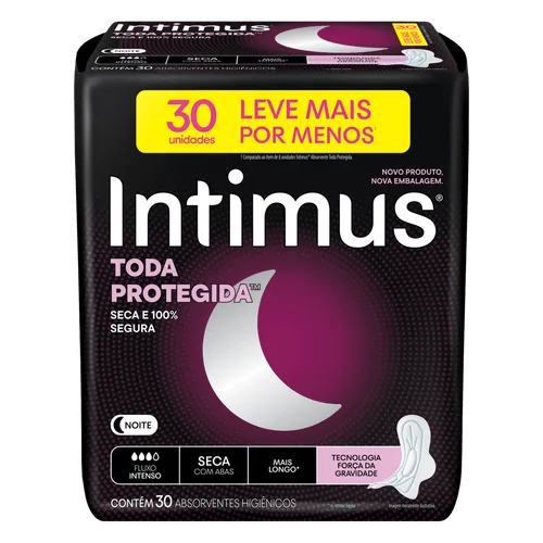 Absorvente Externo Intimus Noturno Suave com Abas 30 Unidades
