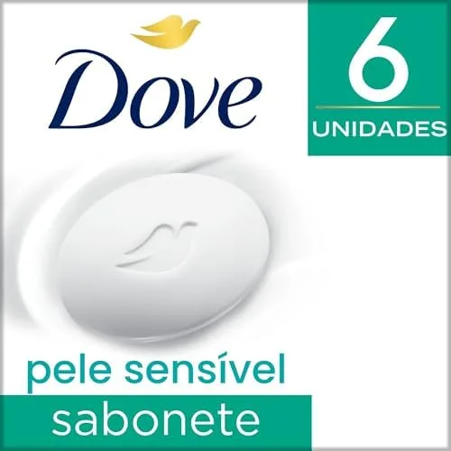 Dove Sabonete em Barra Pele Sensível 90g 6 Unidades