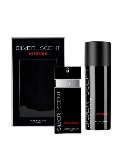 Kit Jacques Bogart Silver Scent Intense Masculino - Eau de Toilette 100ml + Body Spray 200ml