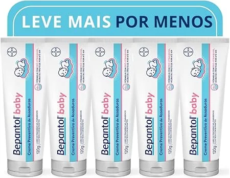 Bepantol Baby Pomada Assadura Bebe, Creme Preventivo de Assaduras, Kit Leve 5 Pague 4, 120g