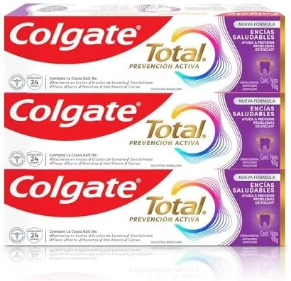 Colgate Creme Dental Total Gengiva Reforçada 3 Unid 90g