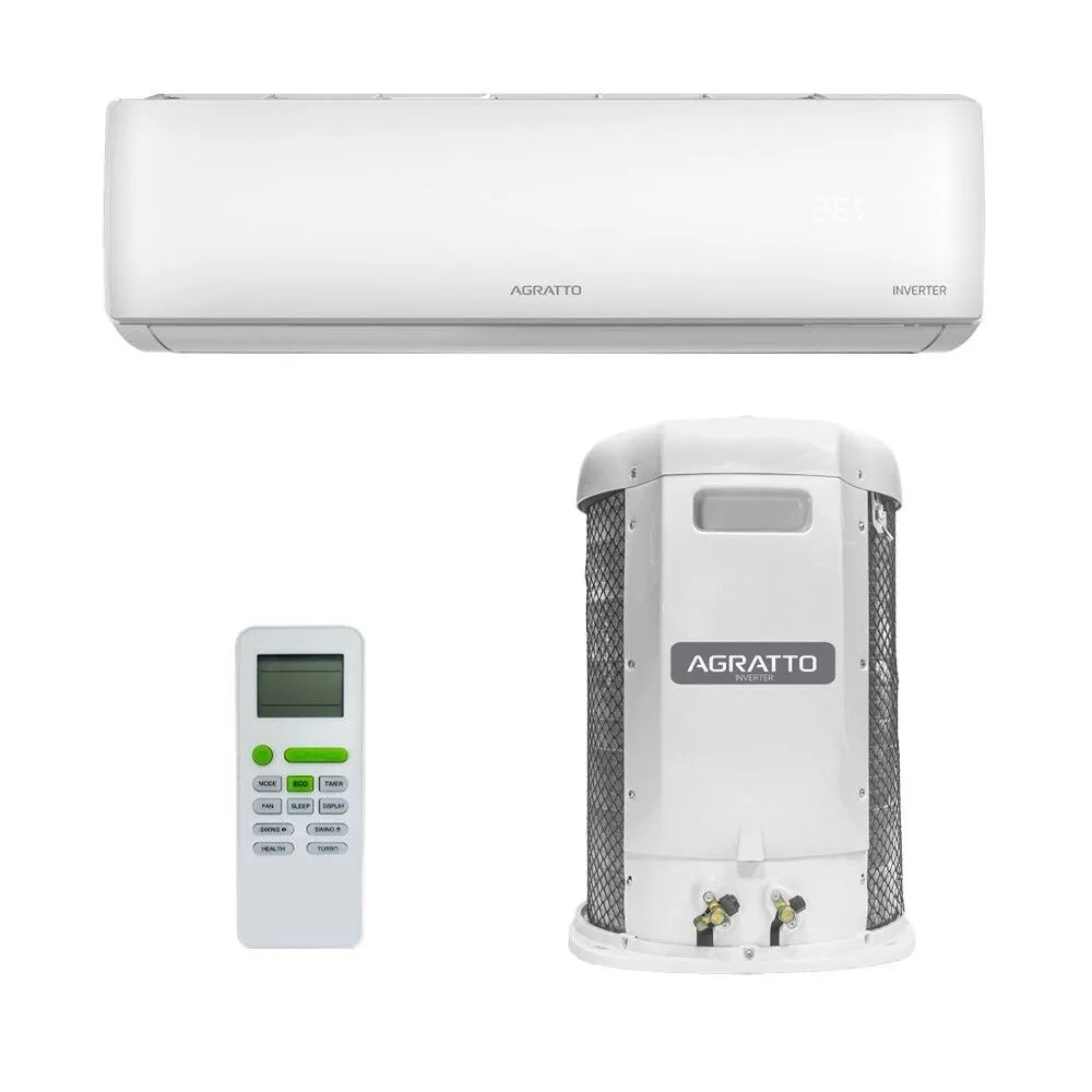 Ar-Condicionado Split Inverter 9000 BTUs Agratto Hi Wall Só Frio LCST9F-02I 220V