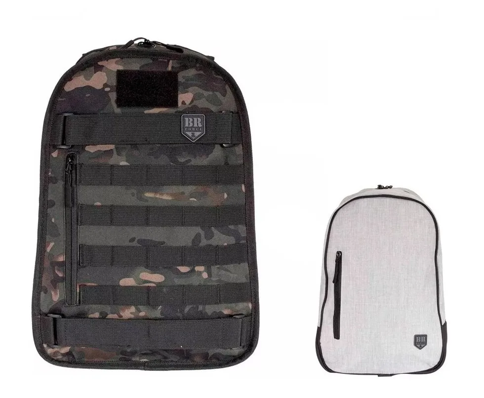 Mochila Dupla Face Sentinela 20L Cinza/Multicam Black - BR Force