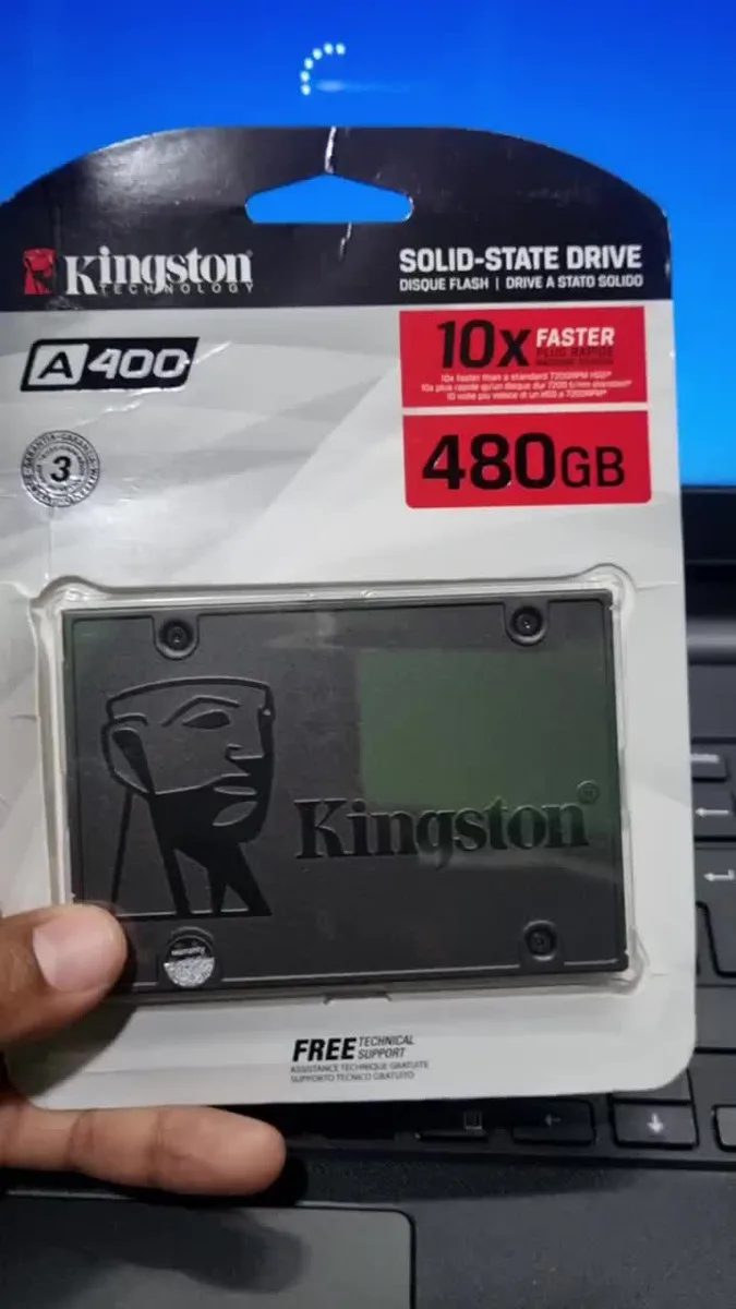 Ssd Kingston 480GB Sata III A400 SA400S37/480G Preto