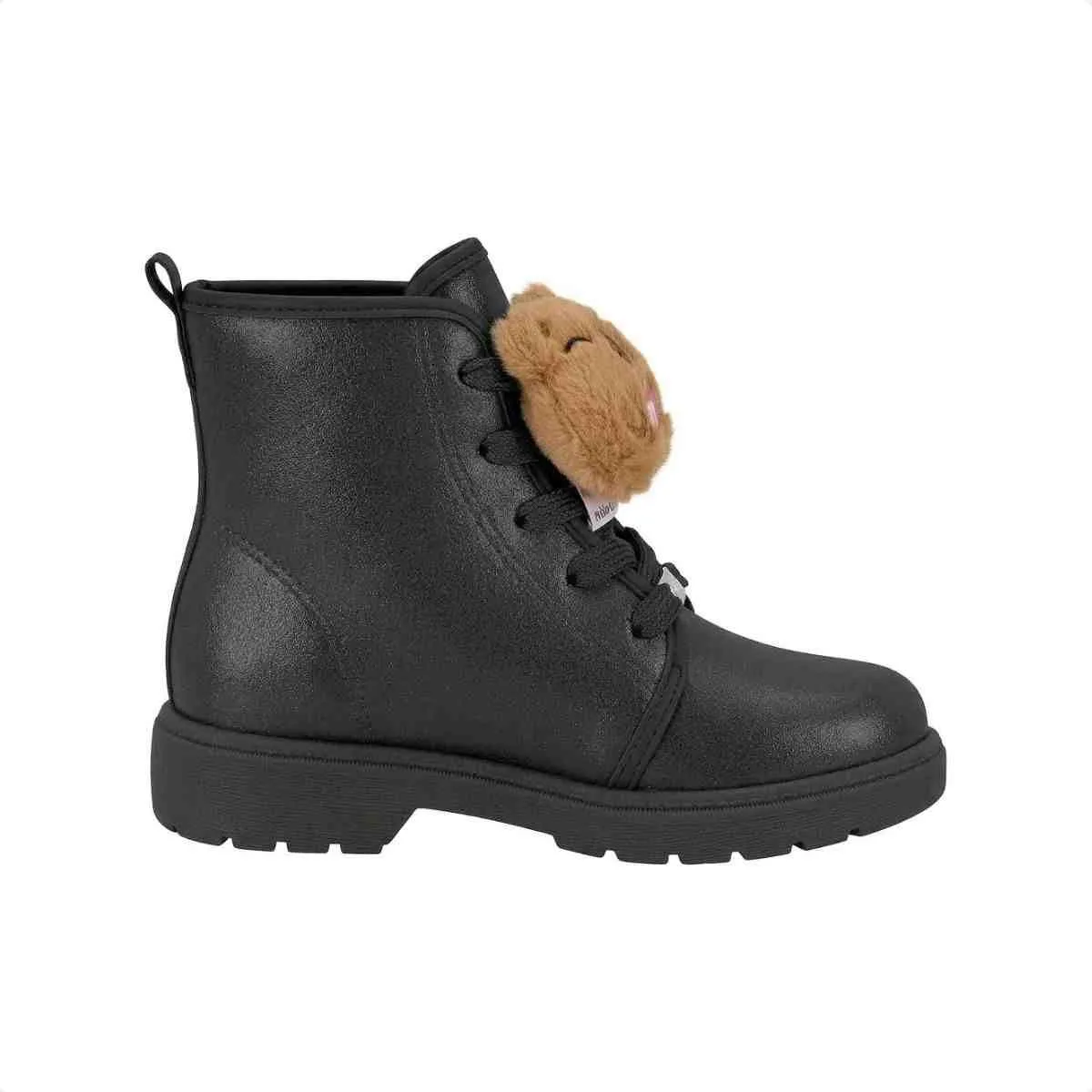 Bota Coturno Menina Molekinha Preto