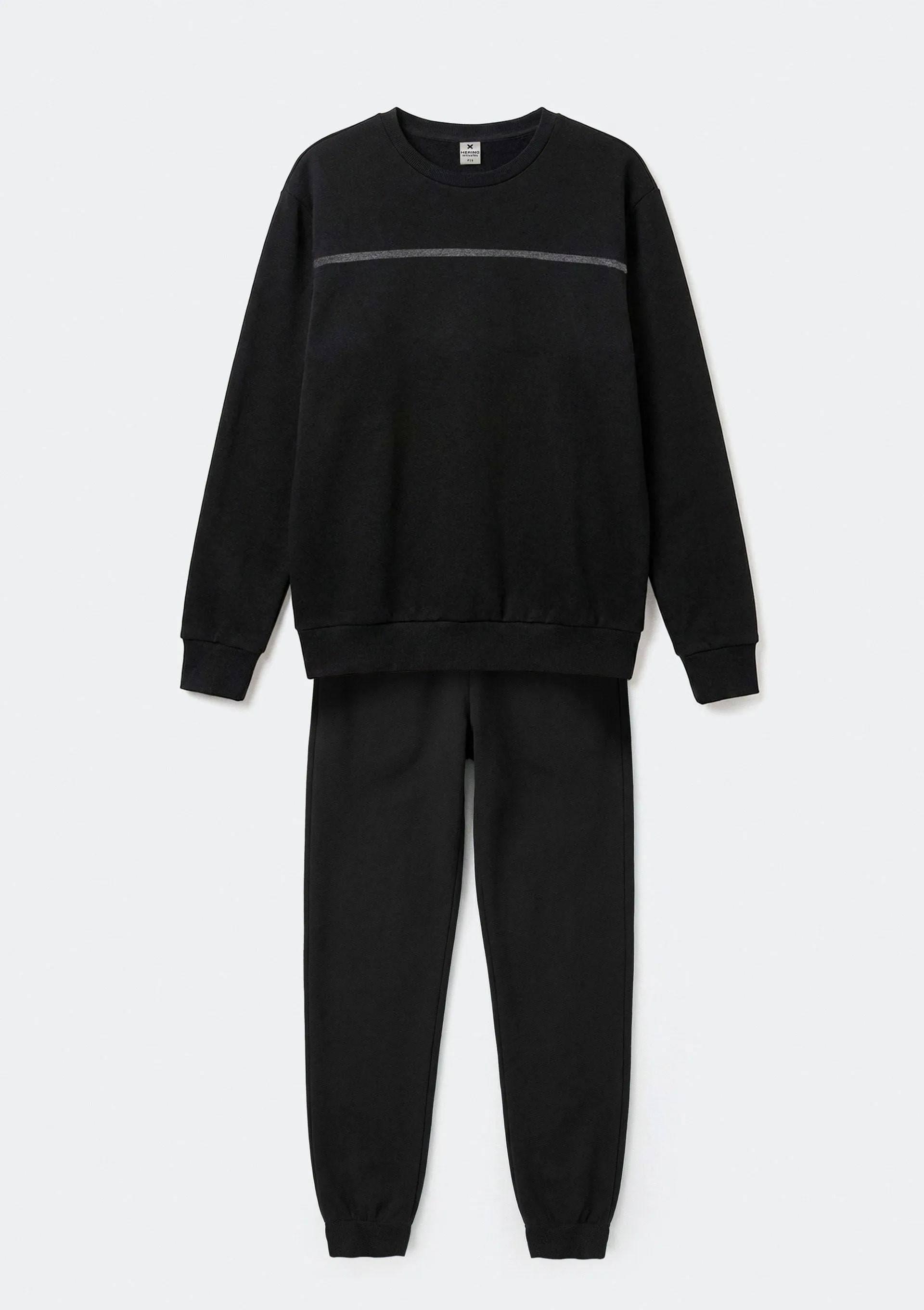 Pijama Curto Masculino Comfort Em Algodão Pima - Preto