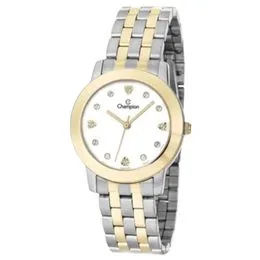 Kit Relógio Champion Feminino com Colar e Brincos CH26711M Dourado
