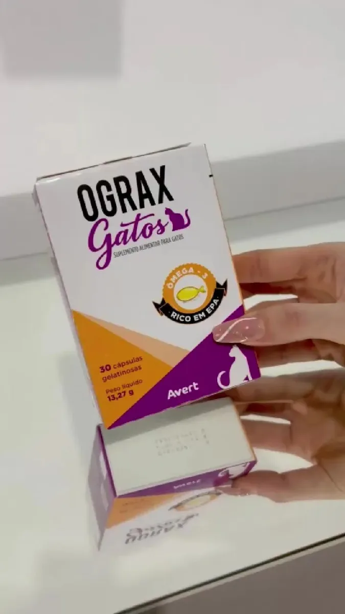 Ograx Gatos Com 30 Capsulas Ômega 3 Ácidos Graxos Essenciais