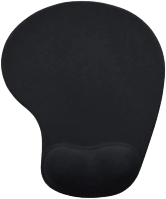 Mouse Pad Ergonômico com Apoio de Punho em Gel, Reduz a Tensão na Mão, Antiderrapante, Minimalista, Escritório, Gamer, Trabalho, Linha Super Premium - Cores Sortidas Preta ou Azul