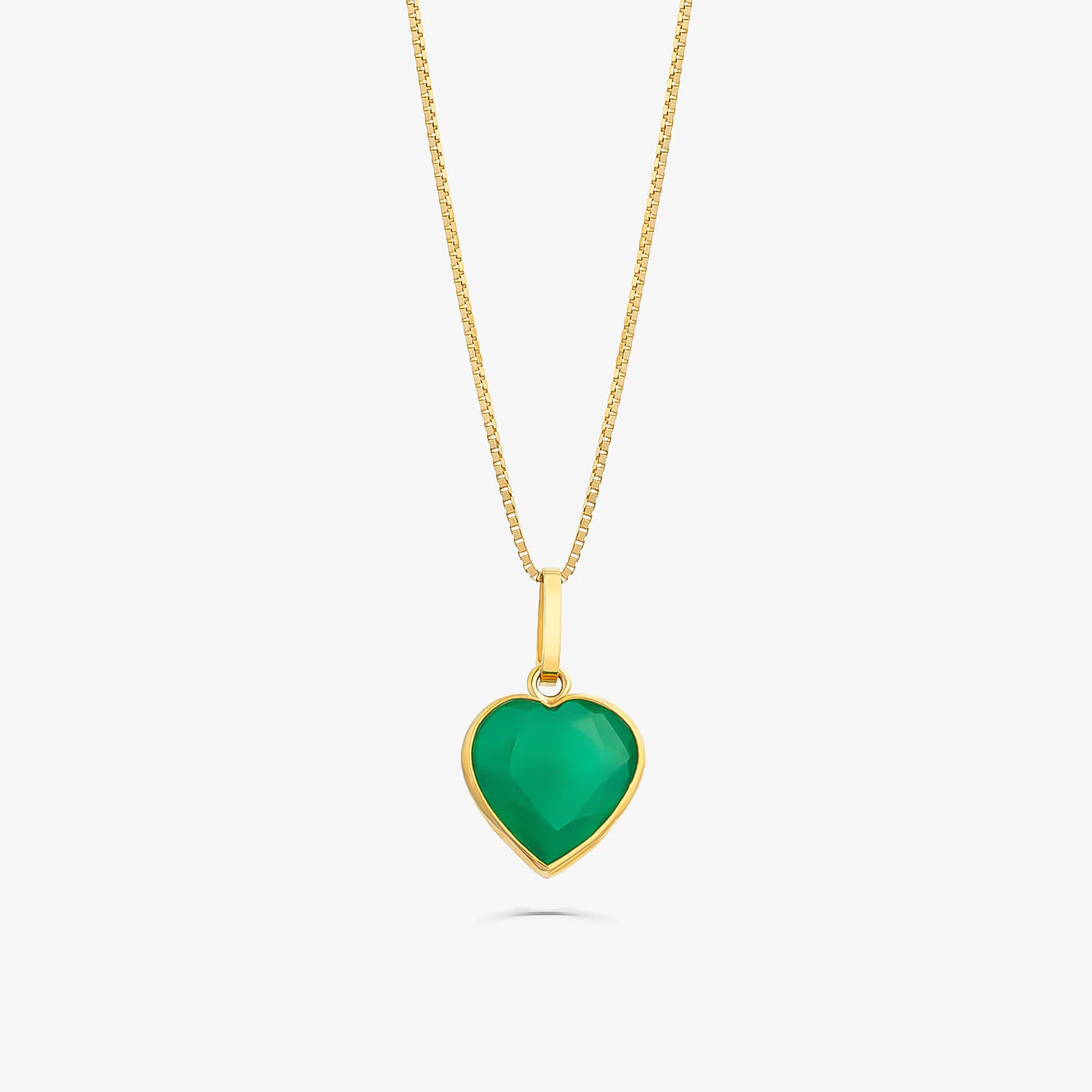 Pingente com Ágata Verde em Ouro Amarelo 18k