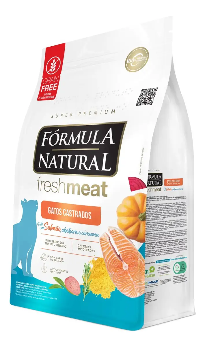 Fórmula Natural Fresh Meat Salmão Para Gatos Castrados 1kg