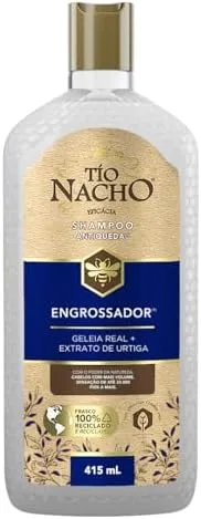 Tío Nacho Shampoo Engrossador Antiqueda para Cabelos Finos com Geleia Real e Capilgross – Mais Volume, Espessura e Fortalecimento Capilar 415ml