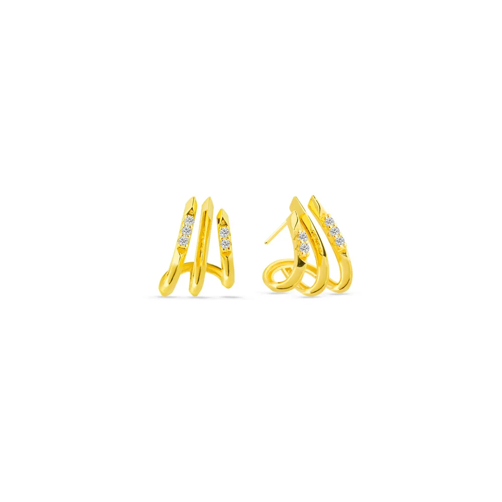 Anel Selina em Ouro Amarelo 18k com Diamantes 0,04 ct