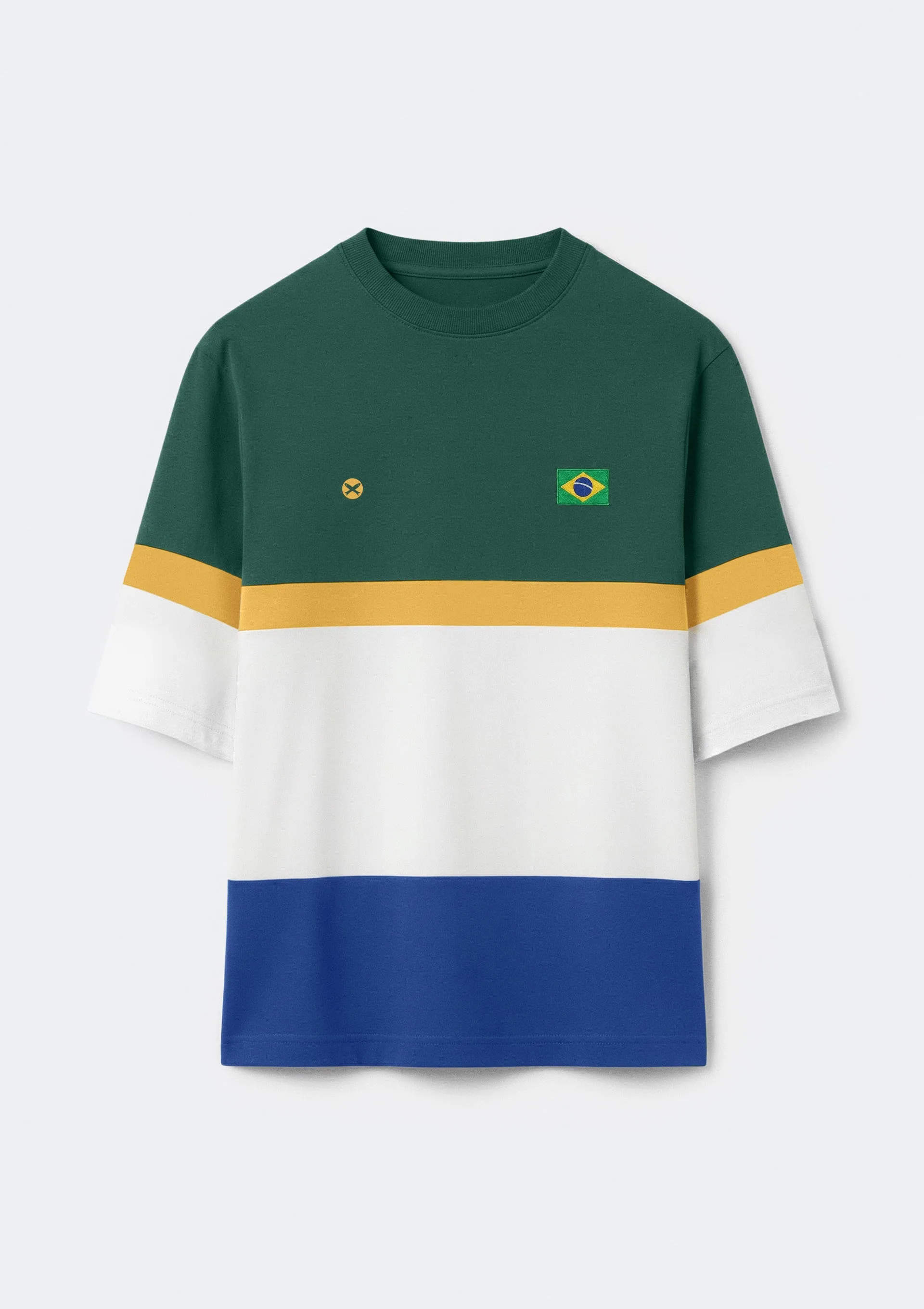 Camiseta Feminina Comfort Com Estampa Drop Brasil - Verde