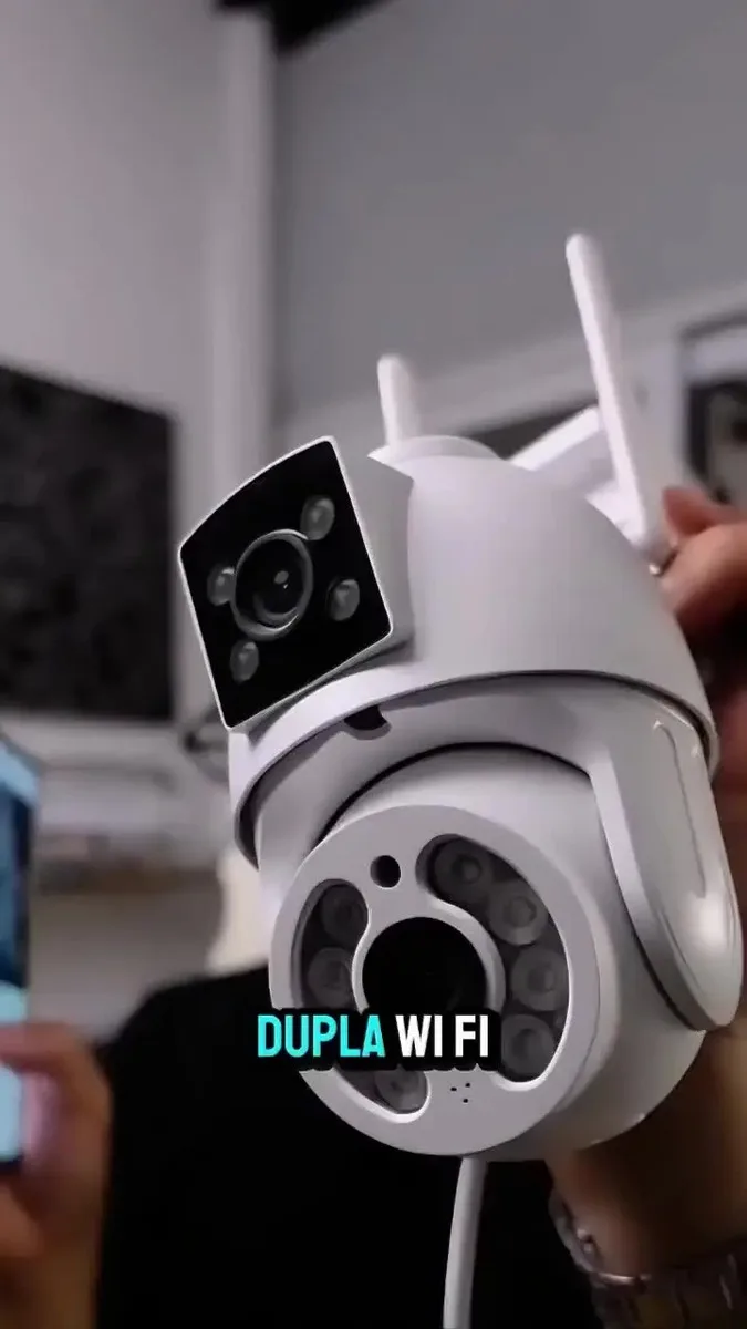 Câmera Dupla Segurança Ip Wifi Externa Lente 6mp App Yoosee