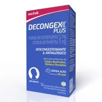 Decongex Plus Maleato de Clorfeniramina 12mg + Cloridrato Fenillefrina 15mg Aché 12 Comprimidos Revestidos