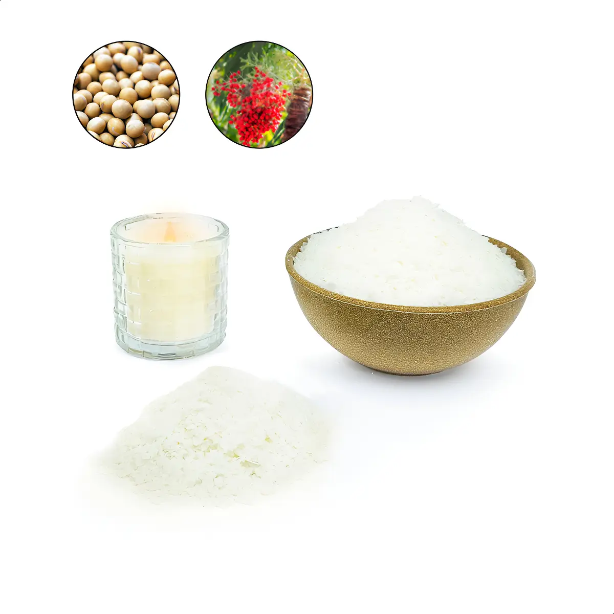 Cera de Coco em Escamas 2kg para Velas Artesanais e Cosméticos