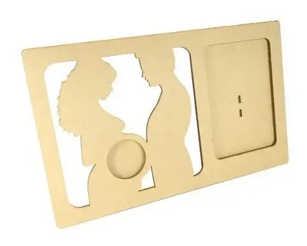 Porta Retrato Gravidez Ultrassom 31x19 Mdf Laser Cru