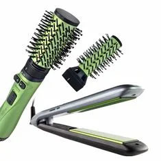 Escova Rotating Nutrah e Secador Nutrah e Prancha de Cabelo Shine Nutrah be emotion