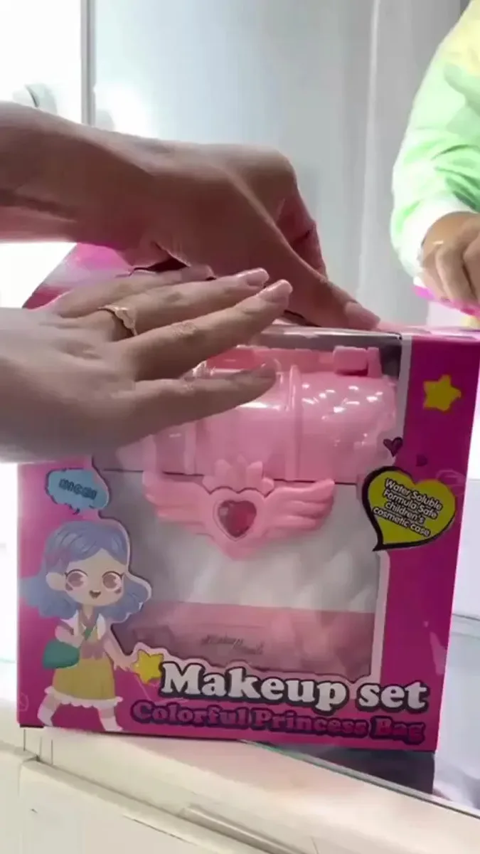 Kit Maquiagem Infantil Maleta Mágica Completa Lavável Menina