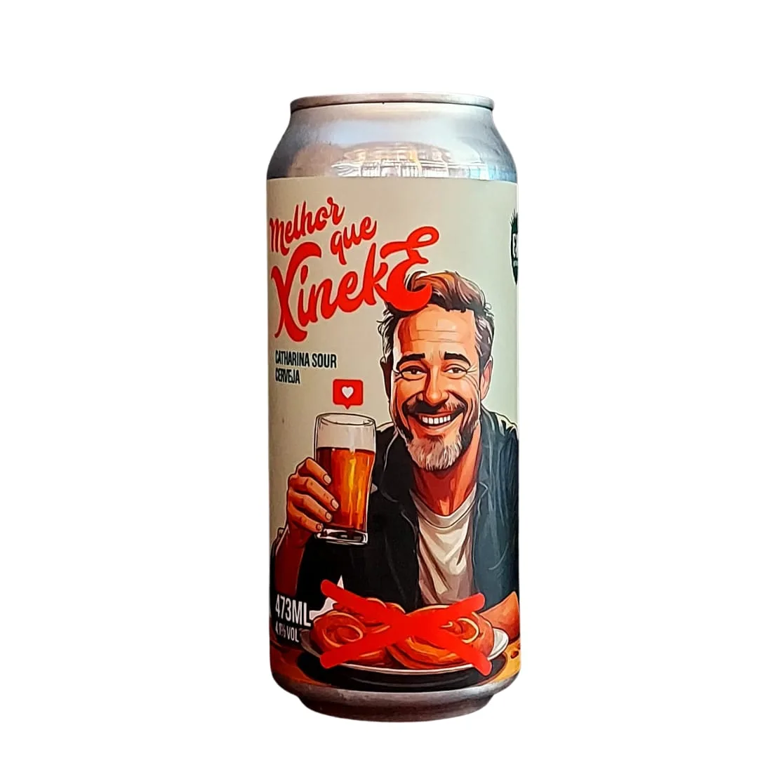 Cerveja EH Brewing Melhor Que Xineke Catharina Sour Laranja e Goiaba 473 ml