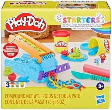 Play-Doh, Massinha de Modelar Infantil, Kit Inicial Fábrica Divertida - Conjunto de Brinquedo com Acessórios e 3 Potes - A partir de 3 Anos