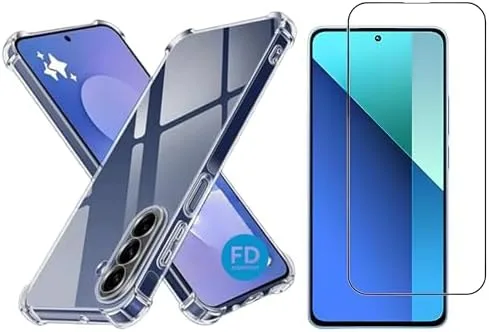 Kit Capinha Capa para Samsung Galaxy S25 FE Anti-Impacto Premium Transparente + Película de Cerâmica 9D – FD Acessórios.