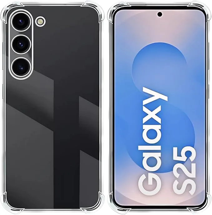 Capa para Samsung Galaxy S25 FE Capinha Slim Premium com Proteção de Câmera, Transparente, Anti Impacto, Resistente, Anti Riscos com TPU Reforçada e Design Elegante