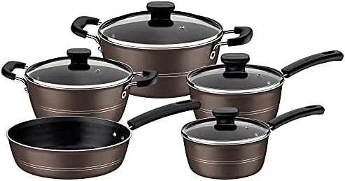 Jogo Panelas Alum 5Pc Sicilia Cinza Tramontina