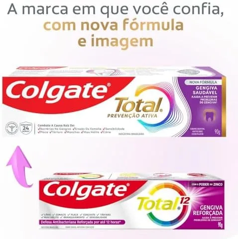 Colgate Creme Dental Total Gengiva Reforçada 3 Unid 90g