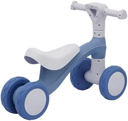 Bicicleta Andador Equilíbrio Sem Pedal 4 Roda Zippy Toys (Azul)