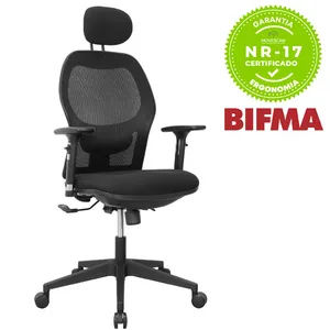 Cadeira Presidente Ergonômica De Escritório Psi Movescan Preta