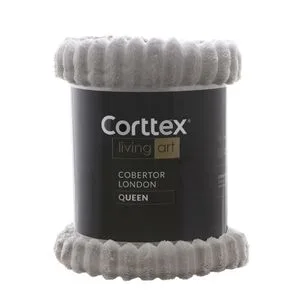 Cobertor Queen London Cinza 220x240cm 70118500550002CZ - Corttex Cobertor Queen London Cinza 220x240cm 70118500550002CZ - Corttex