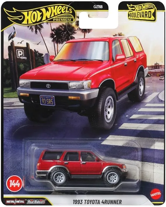 Hot Wheels Boulevard™ Toyota 4Runner 93, miniatura de 7 cm com chassi Metal/Metal™ e pneus Real Riders™, perfeita para colecionadores.