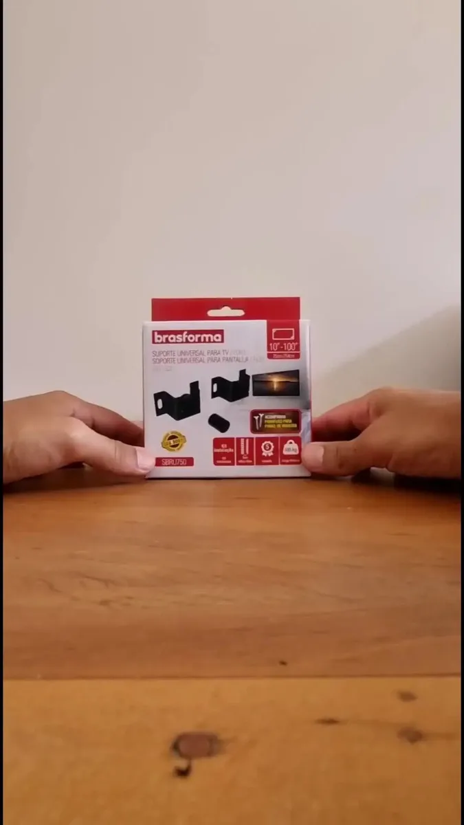 Suporte Tv Fixo 32 42 43 50 55 65 Polegadas Universal Preto