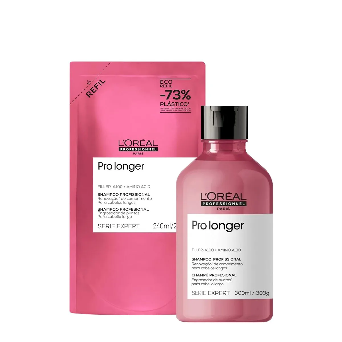 Kit LOreal Professionnel Pro Longer Shampoo Extra Refil (2 produtos)