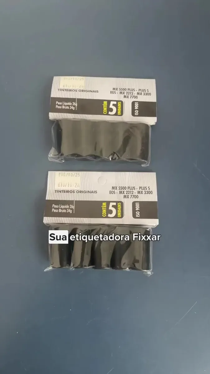 Tinteiro Kit C 10 Rolete Tinta Etiquetadora Fixxar 5500 2211